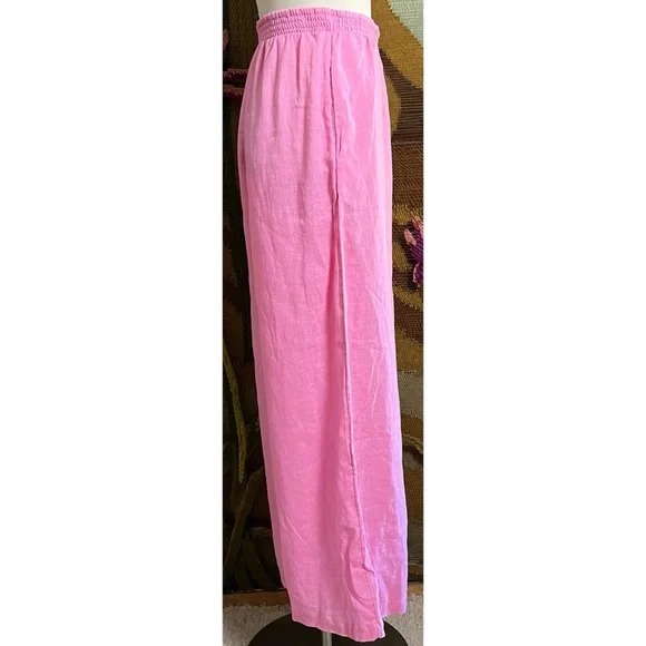 Anthropologie Smocked Linen Pants M - Picture 5 of 12